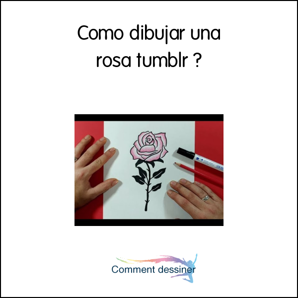 Como dibujar una rosa tumblr